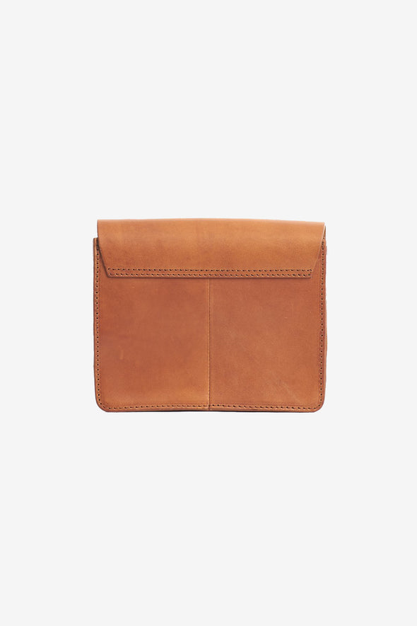 Audrey Mini Cognac Checkered Classic Leather