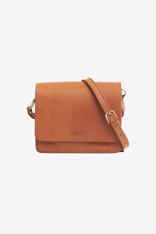 Audrey Mini Cognac Checkered Classic Leather