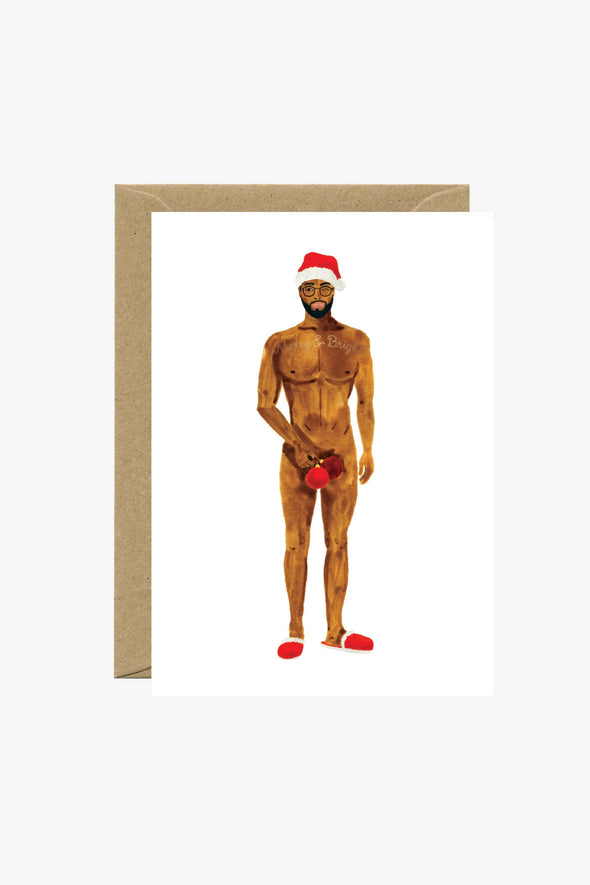 Gold Xmas Boy Card