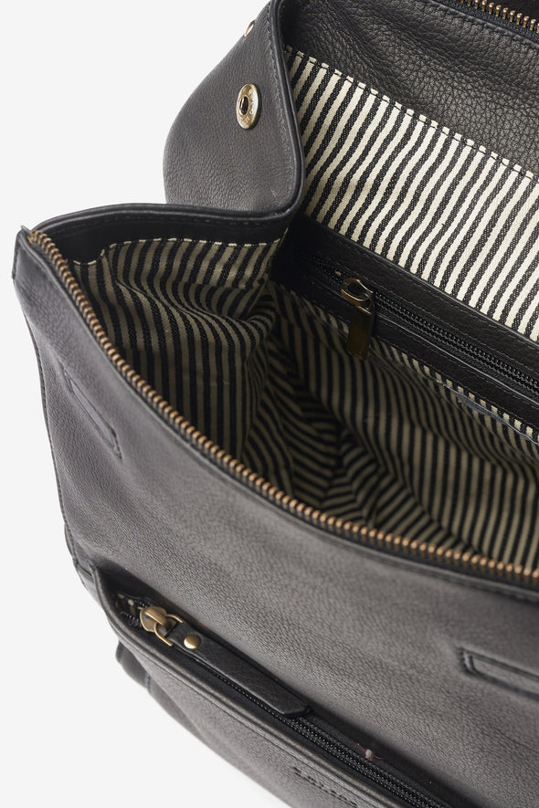 Jean Backpack Black Soft Grain Leather