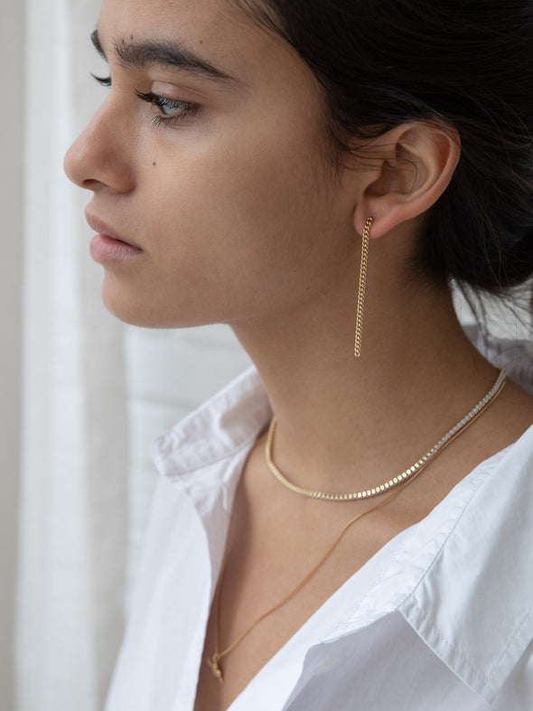 Cara Chain Earrings Set Gold