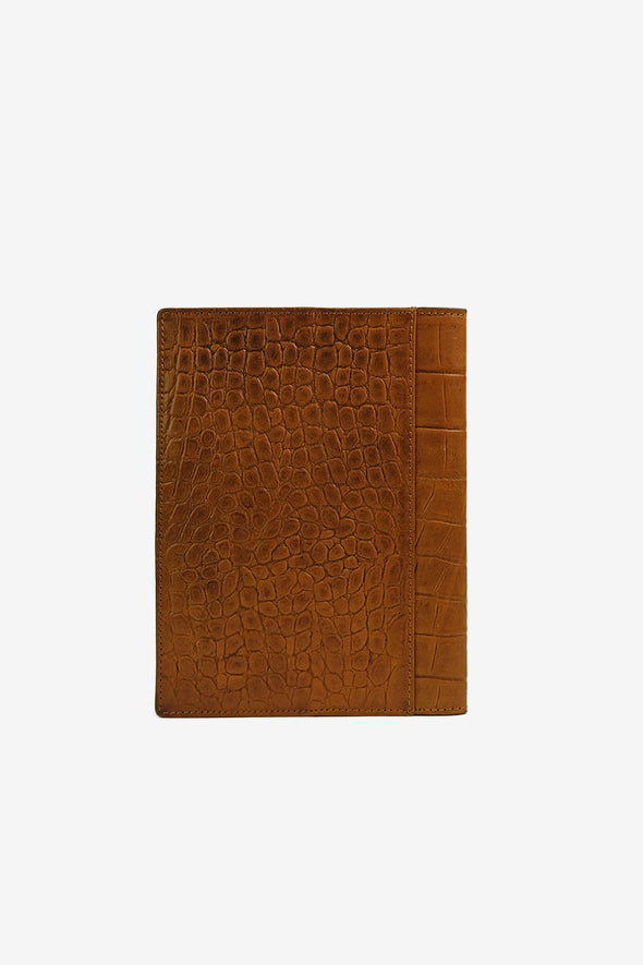 Notebook Cover Cognac Croco Classic Leather - O My Bag