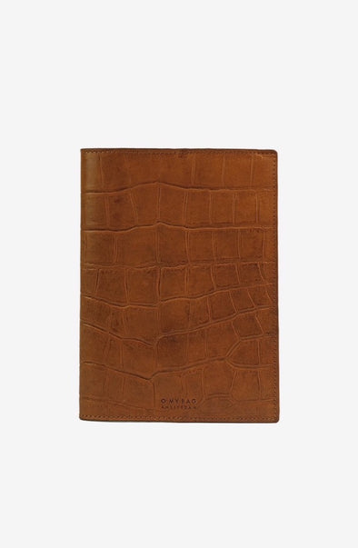 Notebook Cover Cognac Croco Classic Leather - O My Bag
