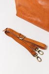 Olivia Bag Cognac Stromboli Leather - O My Bag - Cognac bag with a shoulder strap