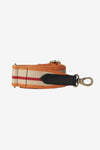 Webbing Strap Orange/Red/Black & Black Leather Details - O My Bag