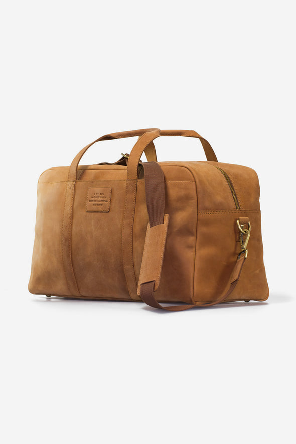 Otis Weekender Camel Hunter - O My Bag - Camel leather travel bag with detachable strap