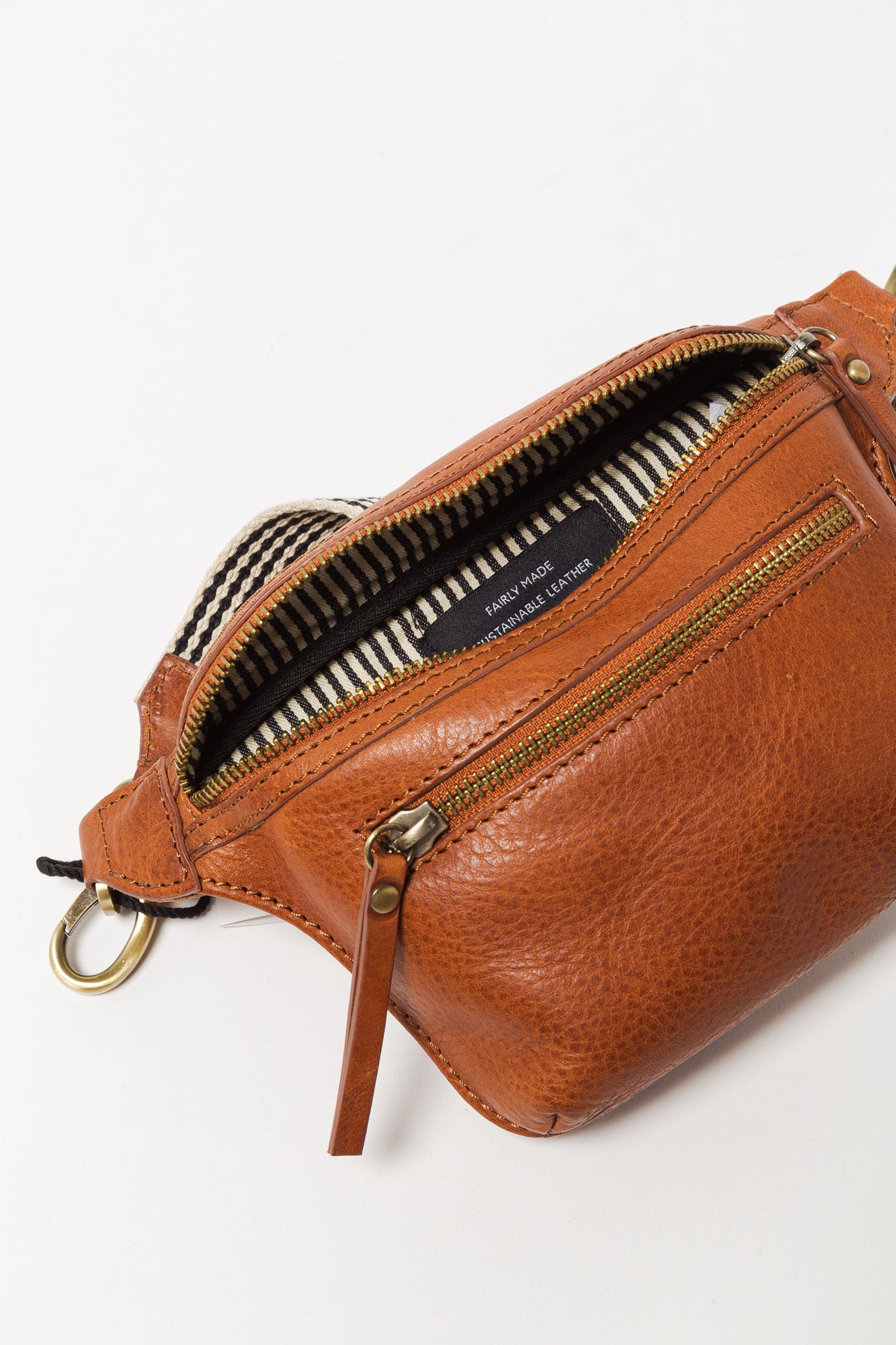 Beck's Bum Bag - Cognac Checkered Stromboli Leather – Ethos