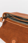 Ella Midi Bag Wild Oak Soft Grain Leather - O My Bag - Wild oak leather midi bag with suede flap