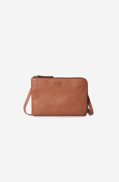 Lola Soft Grain Bag Wild Oak/Suède - O My Bag - Camel leather and suede bag with double zipper closure