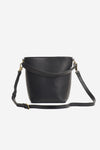 Bobbi Bucket Bag Black Classic Leather - O My Bag -  Black leather bucket bag with antique brass hardware