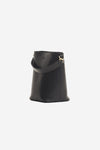 Bobbi Bucket Bag Black Classic Leather - O My Bag -  Black leather bucket bag with antique brass hardware
