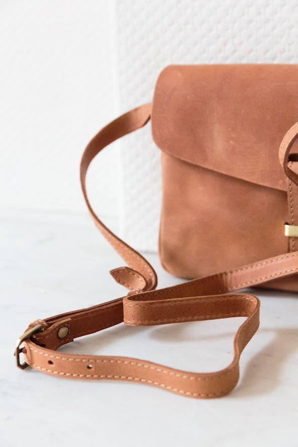 Ally Bag Midi Camel - O My Bag - Camel Purse Handbag with shoulder strap