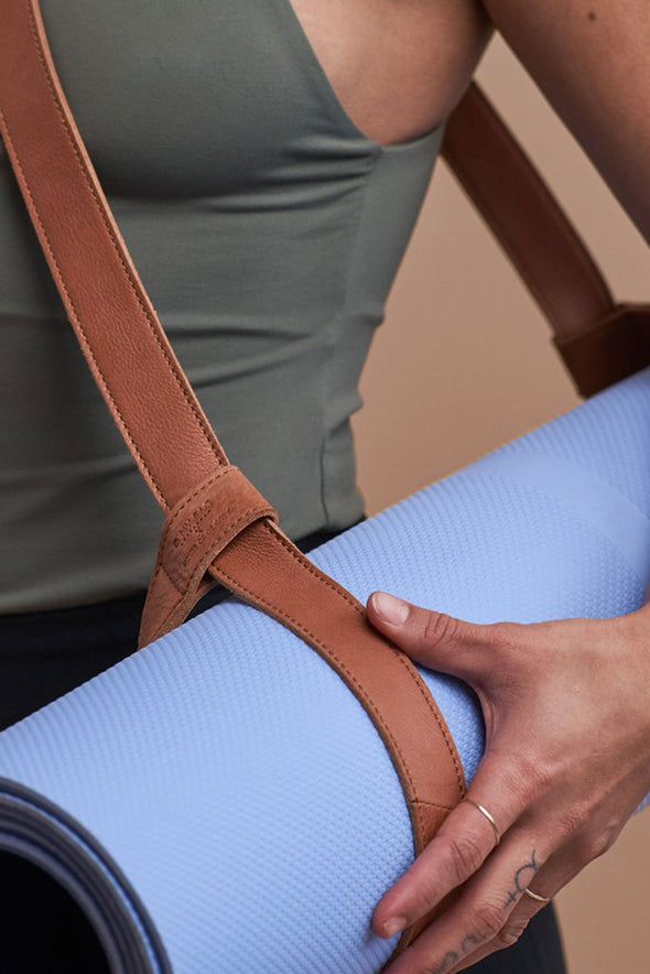 Leather Yoga Mat Strap Wild Oak